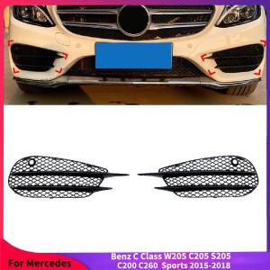 메르세데스 벤츠 C 클래스 W205 2015-2018 프론트 범퍼 안개등 사이드 에어 벤트 인테이크 그릴 부품 튜닝