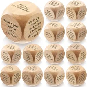 하나이브 12개 대화 스타터 스 브레이킹 팀 게임 주사위 빌딩 작업실 우드 컬러