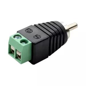 RUITEXUN RCA에서 와이어리스 어댑터 포노 RCA 남성 플러그에서 AV 나사 단자 오디오 비디오 스피커 와이어