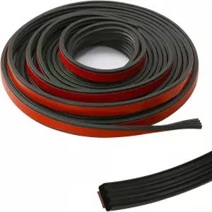 자동차 풍화 제거용 리브 고무 씰 스트립 1/2인치 X 25피트 RV 창문/문 보트 해치 차고 문용 직사각형 씰용