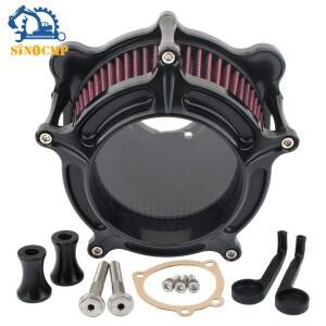 할리 EVO 트윈캠 다이나 소프테일 팻보이 바이크 오토바이용 CNC 블랙 에어 클리너 흡입 필터 1개