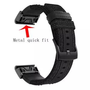 호환  남성용 퀵 핏 밴드 Garmin Fenix 6 5 Plus Forerunner 935 945 스마트 워치 교체 팔찌 나일론 가죽
