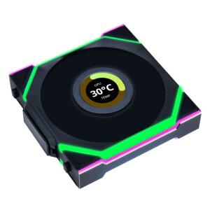 리안리 유니 팬 SL 무선, SL120V3 120mm 컴퓨터 케이스 팬, 라디에이터 12cm LCD 화면 팬.