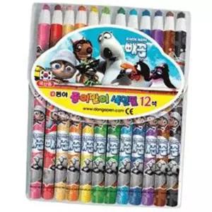 동아 종이말이 색연필 12색 남 1SET 디자인 그리기