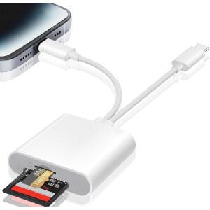 USB LIGHTNING 듀얼 커넥터 고속 트레일 카메라 메모리 어댑터 플레이 디지털 MICRO 카드 SD 뷰어 지원 플러그