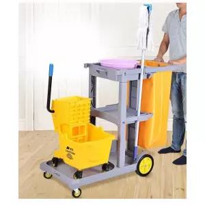 수납 호텔 건물 미화원 대차 도구 빌딩 청소용카트