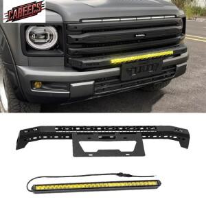 GMW 하발 H9 2024 액세서리 자동차 개조 프론트 범퍼 오프로드 LED 라이트 카우허드