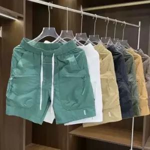 호크아이 바지 남자 캐주얼 데일리룩 반바지 지퍼 카고 와이드 일자 5부 KUK1