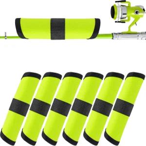 Tioncy 6팩 낚시 미끼 커버 6인치 장갑 랩 고리 쉽게 보기 보관 보호대로 낚시꾼을 안전하게 보호합니다