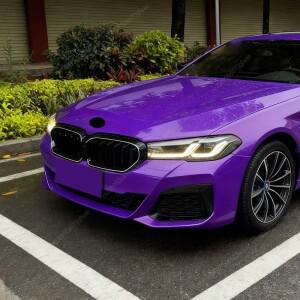 BMW 호환 5 시리즈 G30 G31 F90(M5) LCI 2020-2023 ABS 글로스 블랙 LED 라이트 자동차 전면 범퍼 키드니