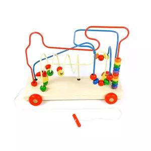 아기 원목장난감 롤러코스터 아이큐개발 끼우기블럭 2세 감각놀이