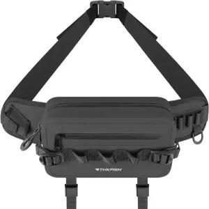 낚싯대 홀더가 있는 방수 낚시 허리 팩 밀폐 지퍼 잠금 장치 플라이 낚시용 경량 슬링 가방