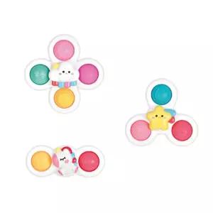 흡착식 스핀딸랑이 소근육발달장난감 촉감 아기노리개 베이비완구