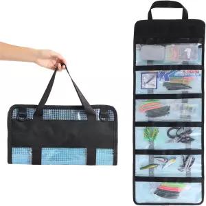 KASTONG 낚시 미끼 여행 가방 코베니언트 6 포켓 대용량 PVC 헤비 듀티 보호 커버 모든 트롤 여행용 랩