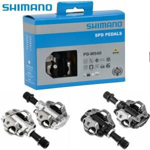 시마노 PD-M540 M520 SPD 산악 자전거 페달 - 전문 레이싱 디자인과 SH51 클릿, 블랙 MTB 시스템