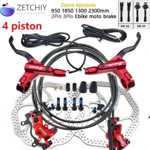 줌4 피스톤 자전거 전기 전동 스쿠터 바이크 오토바이 유압 오일 디스크 브레이크 950 1850 2300mm SM 전원