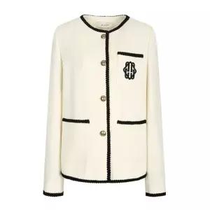 고급스러운 JJ지고트자켓 브레이드 디테일 라운드넥 재킷 GNBA0JK30