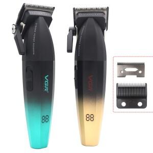 VGR V003 풀 메탈 USB 남성용 이발 기계 전문 헤어 클리퍼 세라믹 블레이드 커팅 머신 9000 RPM
