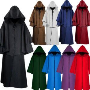 중세 망토 할로윈 HOMELEX 졸업사진 수도승 후드 방풍 유령 로브 마녀망토