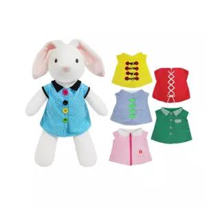 소근육 집중력 발달 옷입히기 토끼인형 쿠션 아기 소꿉놀이 귀여운