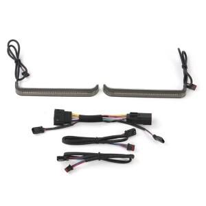 Top!-바이크 오토바이 트레이서 리어 새들백 LED 인디케이터 런 턴 브레이크 라이트 CVO 스트리트 글라이드