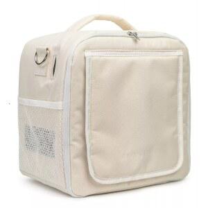 저소음 휴대용 충전식 넥풍기 4단 헬드 귀여운 넥쿨러 화이트 스포츠 집게