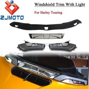 바이크 오토바이 LED 트레이서 앞유리 트림, 할리 투어링 스트리트 글라이드 FLHX/I FLHXS FLHTCUTG 2014-2