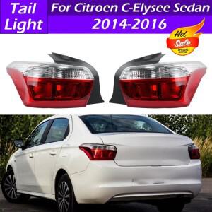 Citroen C-Elysee Sedan 2014 자동차 테일 라이트 턴 시그널 브레이크 램프 하우징 미등 커버 (전구 없음)