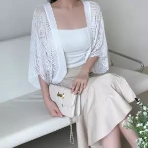 여름 여자 반팔 미니 니트 가디건 숏 빅사이즈 여성 볼레로 랍슨유통