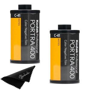 코닥 초상화 400 필름 프리미엄 2팩 35MM 포함 36EXP 카메라용 극세사 발벨리