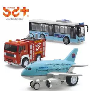 프릭션 사운드 장난감 공항버스 소방차 비행기 세트
