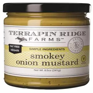테라핀 리지 농장 스모키 양파 머스타드 - 버거 브랫 샌드위치 등을 위한 고급 8.5온스 병