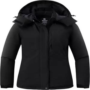 완도 여성 산악 방수 스키 재킷 후드 겨울 스노우 코트 단열 파카 플리스 레인