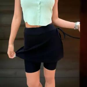 [신상오픈런]여성 발레 스타일 리본 장식 레이어드 치마바지 (33434688)