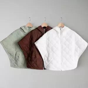 [신상오픈런]여성 겨울 퀼팅 후드 집업 박시 가오리핏 조끼 (41563940)