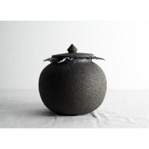 소금항아리 소금단지 된장 소형 선물 장독 양념통 장수옹기 2호차통 숨쉬는 도자기 옹기