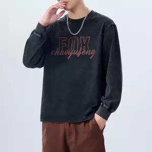 남자 가을 맨투맨 빅사이즈 출근룩 긴팔 프린팅 라운드 순면옷 인기3