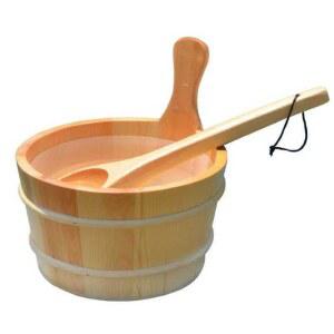 목욕바가지 식 히노끼 노천 양동이 반신욕 바스켓 편백 나무 노천탕 스파용 사우나 내심