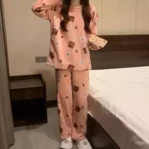 곰돌이 골지 극세사 상하의세트