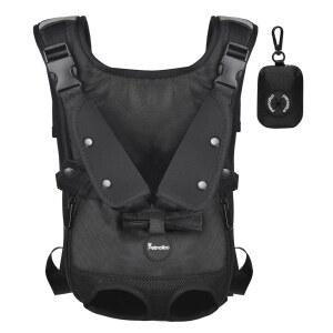 펫몰리코 반려견 캐리어 백팩, 어저드베일 앞 백팩 다리, 하이킹 쇼핑을 떠나는 소형견을 위한 강아지 블랙 스몰