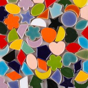 도자기 재료 모양 원형 모자이크 주방 타일 장식 두께 거실 하트 공예