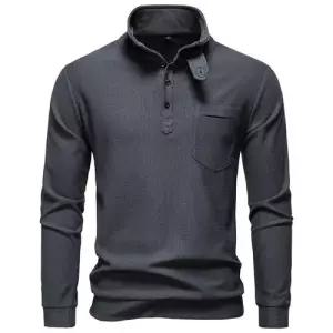 토르 남자 니트 캐주얼 반오픈 하이넥 사이즈 유럽 솔리드 터틀넥 맨투맨 OPH1