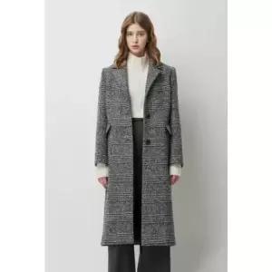 시슬리 레오나르도 체크 싱글 테일러드 코트_SACT50561 976234