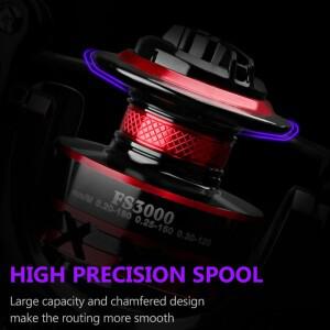 LANHABEE 2000 호수 강 민물 낚시 용 스피닝 릴 교환 가능한 핸드 대형 언로드 포스 금속