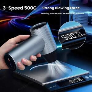 X7 강력 송풍기 500g 풍량 40mm 브러시리스 모터 팬 4개 바람 노즐 포함 PC 키보드 청소용 에어 더스터