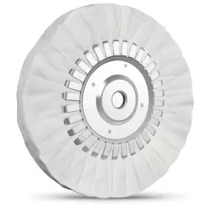 콘빅슨 8인치 파인 화이트 에어웨이 버핑 휠 5/8인치 아버 플랜지 프리 허브 알루미늄 트럭 휠용 면 연마