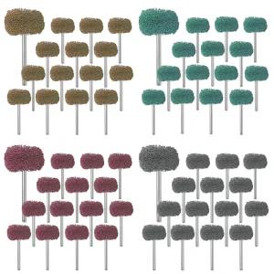 60Pcs 1인치 연마 버핑 휠 1/8인치 섕크 세트 녹 제거 깨끗한 페인트 자동 디테일 포함