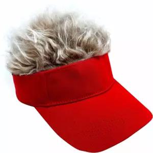 NNBDBVDHS 남성용 헤어 페이크 모자를 착용한 퍼니 골프 모자 가발 스파이크 조절 야구