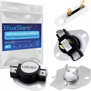 블루스타즈 279769 건조기 열 차단 키트 3387134 온도 조절기 및 3392519 퓨즈 - 월풀 켄모어 메이태그