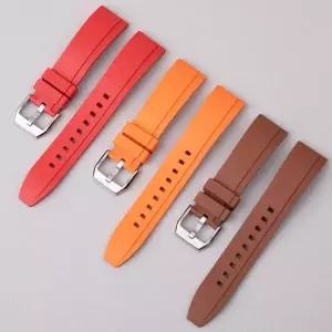 호환   퀵 릴리스 불소 고무 FKM 고무 스트랩 18192021222324mm 스마트 워치 남성 여성 손목 밴드 팔찌 벨